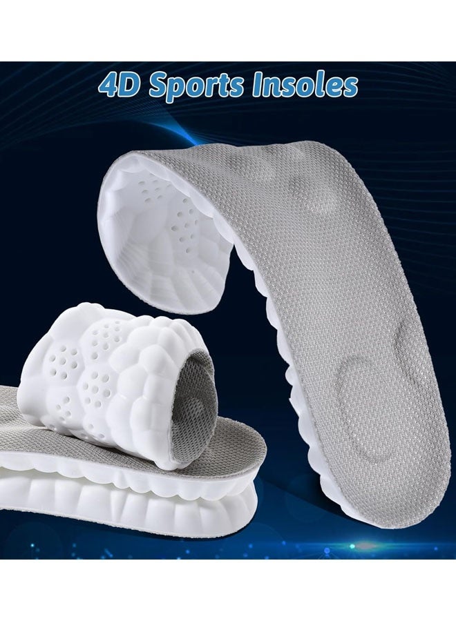 نعال داخلية من إسفنج الذاكرة مع دعم لقوس القدم للنساء والرجال، نعال داخلية مريحة للتدليك، بديلة لنعال الأحذية الرياضية وأحذية العمل، قابلة للتهوية، ماصة للصدمات (مقاس 5/5.5 بريطاني) - Image 5